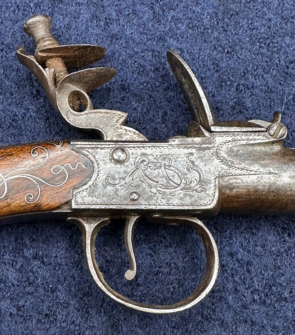 Queen Anne Style Flintlock Boxlock Pocket Pistol By Palmer & Co