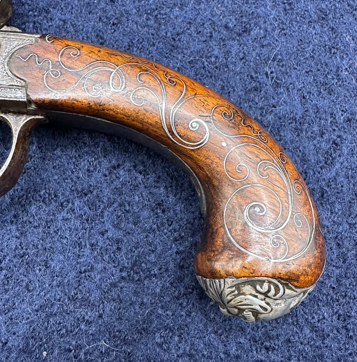 Queen Anne Style Flintlock Boxlock Pocket Pistol By Palmer & Co