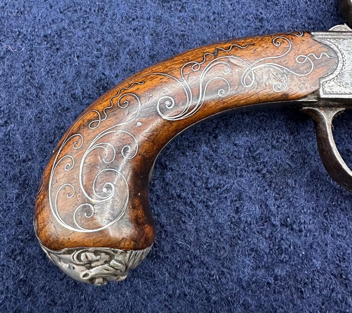 Queen Anne Style Flintlock Boxlock Pocket Pistol By Palmer & Co
