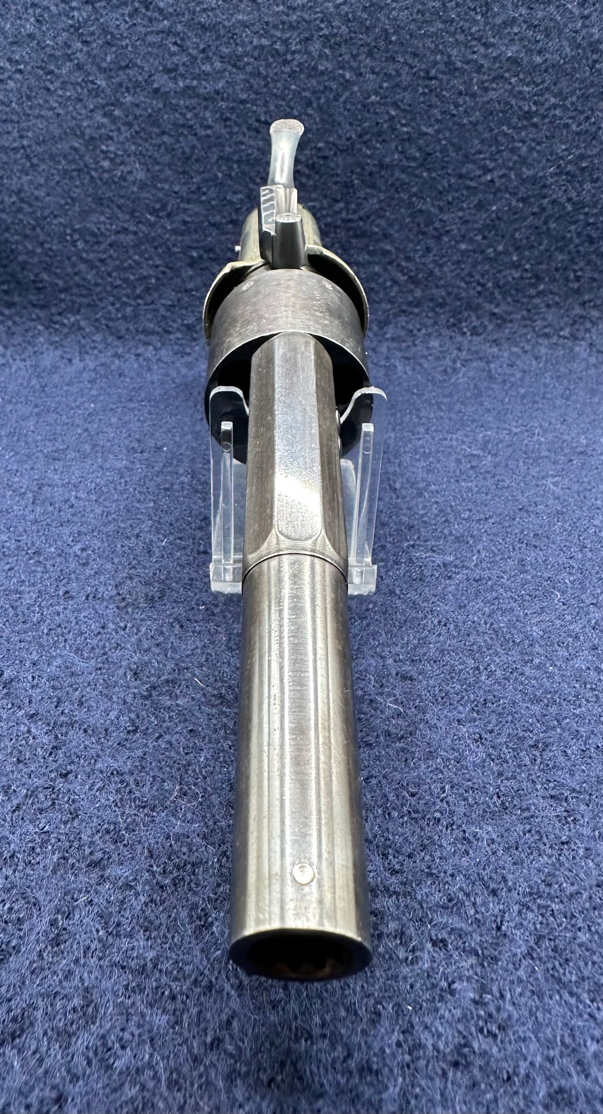 Scarce Cased Bakers Patent 6 Shot Longspur Transitional Revolver