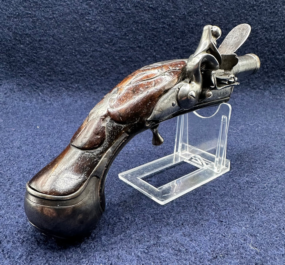 Rare Early Flintlock Pocket Pistol By Israel Segalas Senior