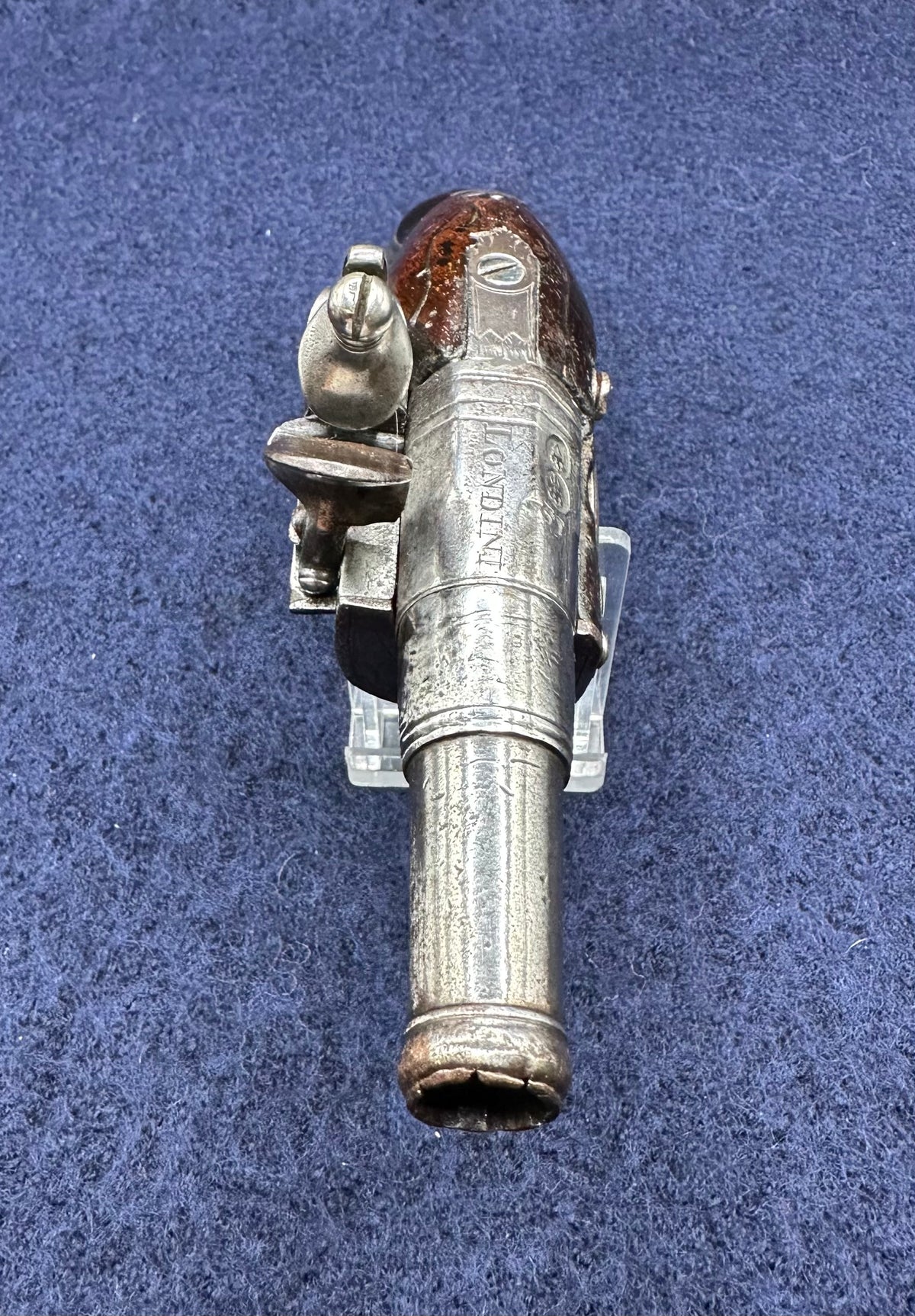 Rare Early Flintlock Pocket Pistol By Israel Segalas Senior