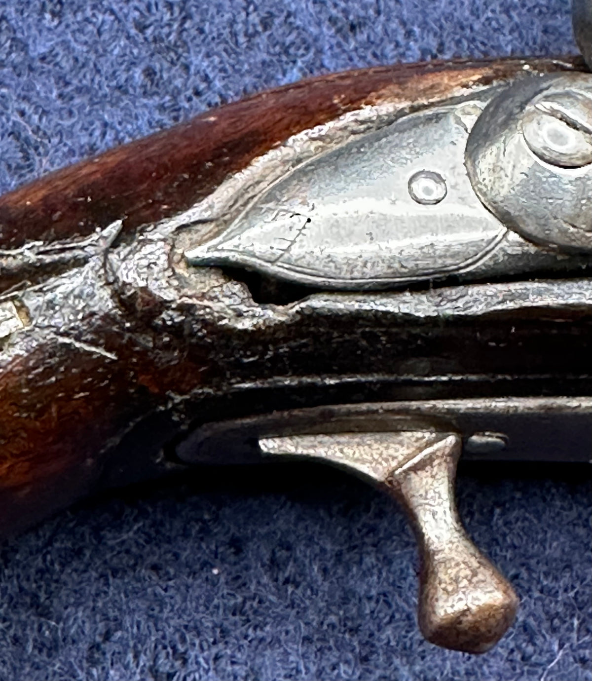 Rare Early Flintlock Pocket Pistol By Israel Segalas Senior