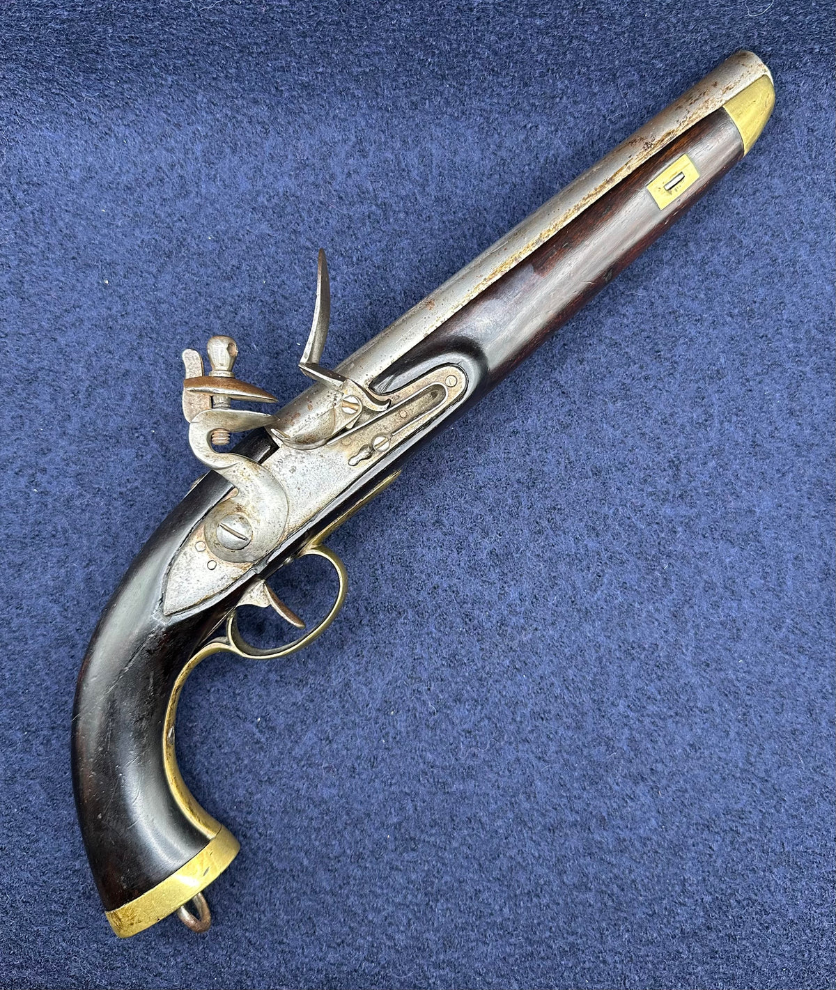 Very Interesting Dutch Sea Service Flintlock Pistol Engraved "Admiraal Piet Hein"