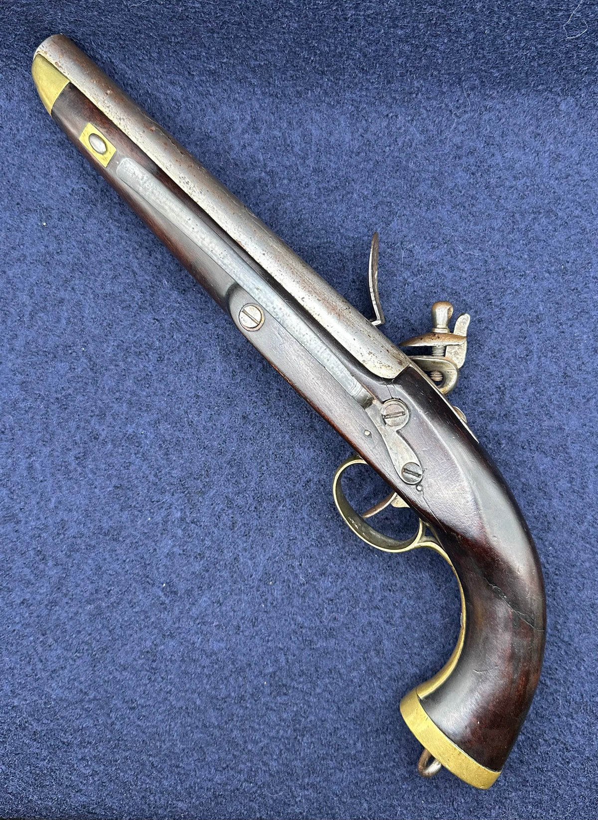 Very Interesting Dutch Sea Service Flintlock Pistol Engraved "Admiraal Piet Hein"