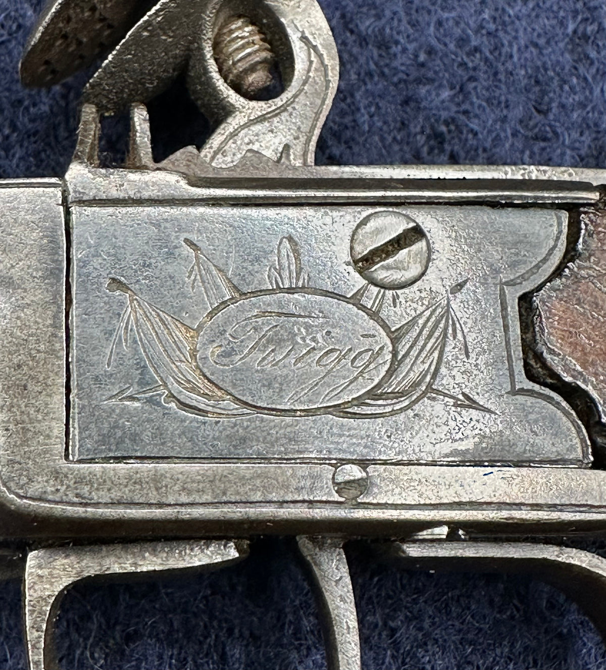 Long Barrelled Boxlock Flintlock Overcoat Pistol With Sprung Bayonet By Twigg