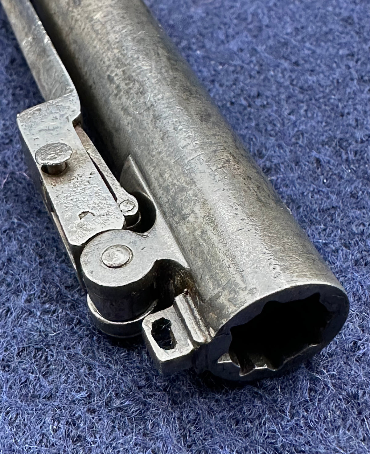 Long Barrelled Boxlock Flintlock Overcoat Pistol With Sprung Bayonet By Twigg
