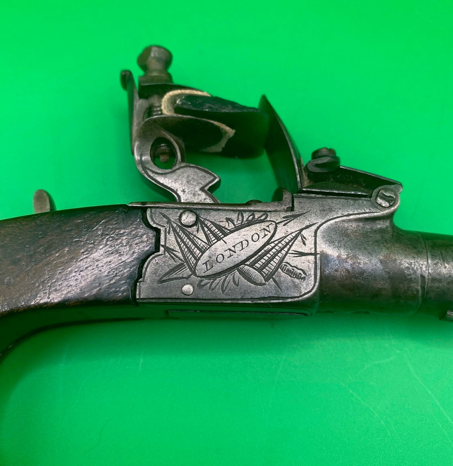 Cased Flintlock Boxlock Pocket Pistol Twigg