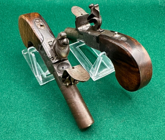 Beautiful Pair of Belgian Flintlock Pocket Pistols