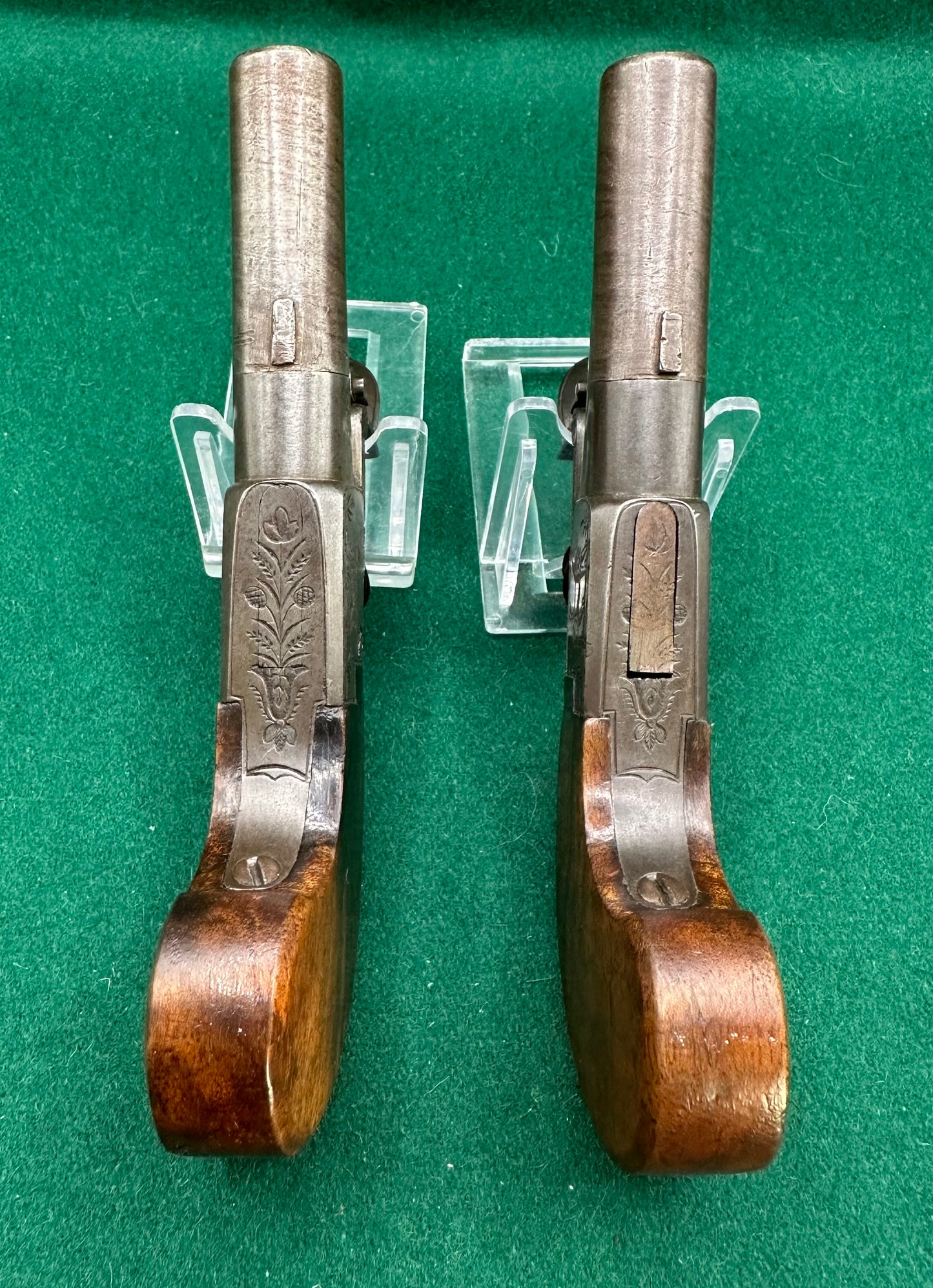 Beautiful Pair of Belgian Flintlock Pocket Pistols