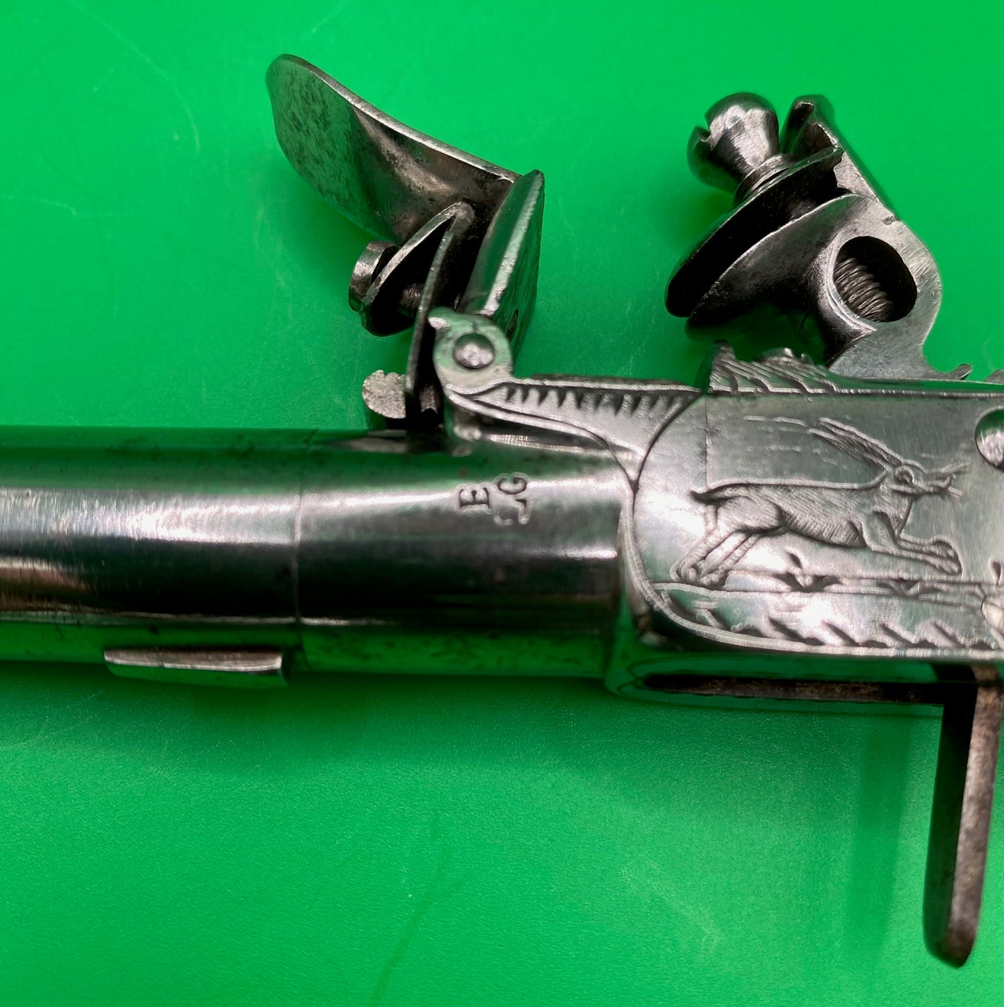 Pair of Belgian Cannon Barrel Flintlock Pocket Pistols in Fine Condition