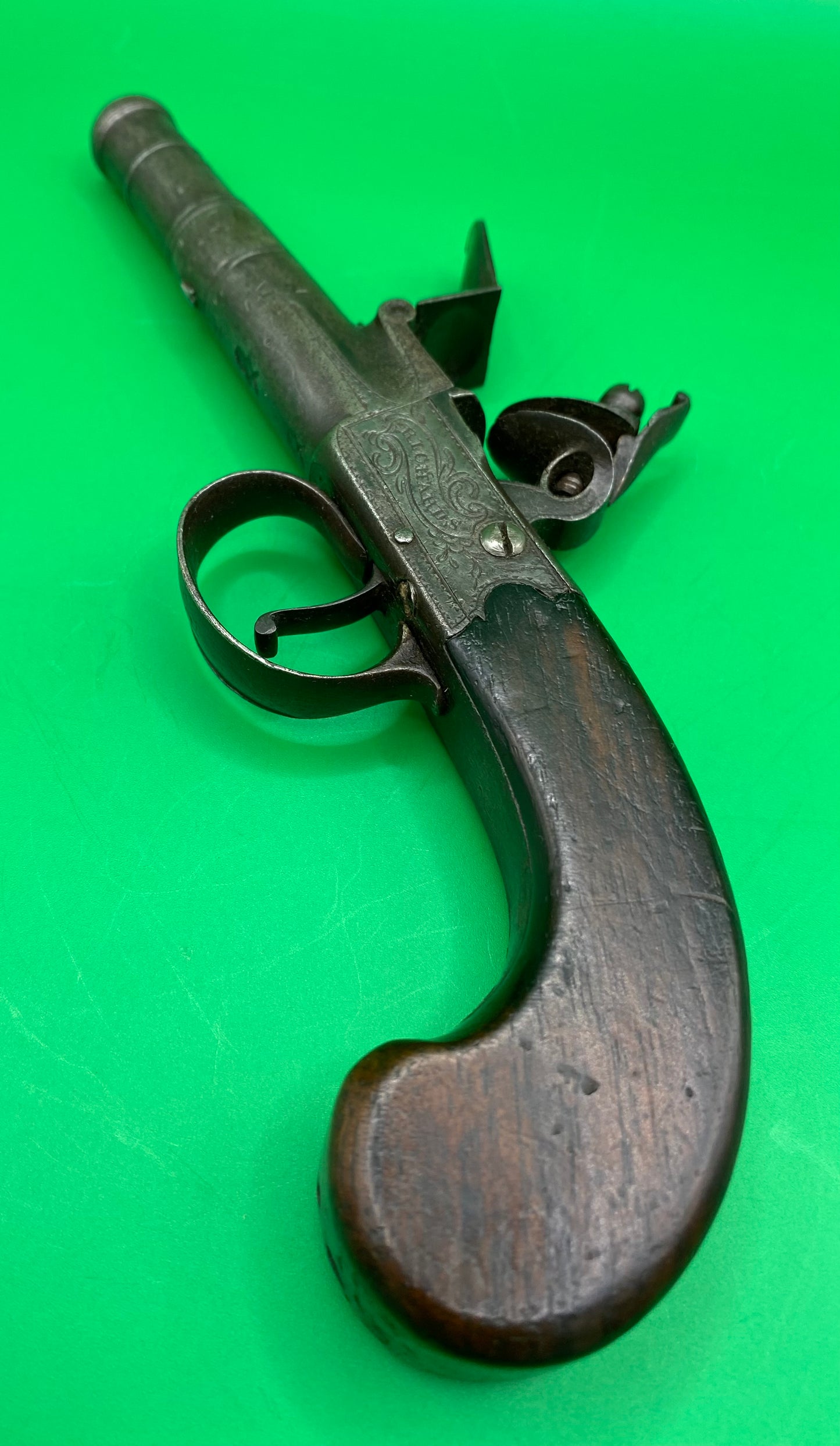 Queen Anne Style Boxlock Flintlock Pocket Pistol