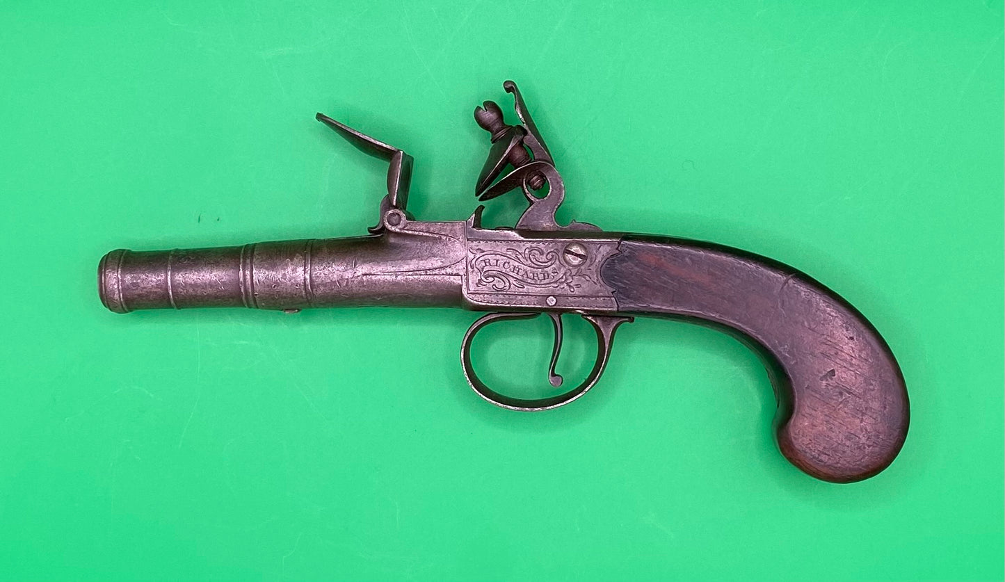 Queen Anne Style Boxlock Flintlock Pocket Pistol