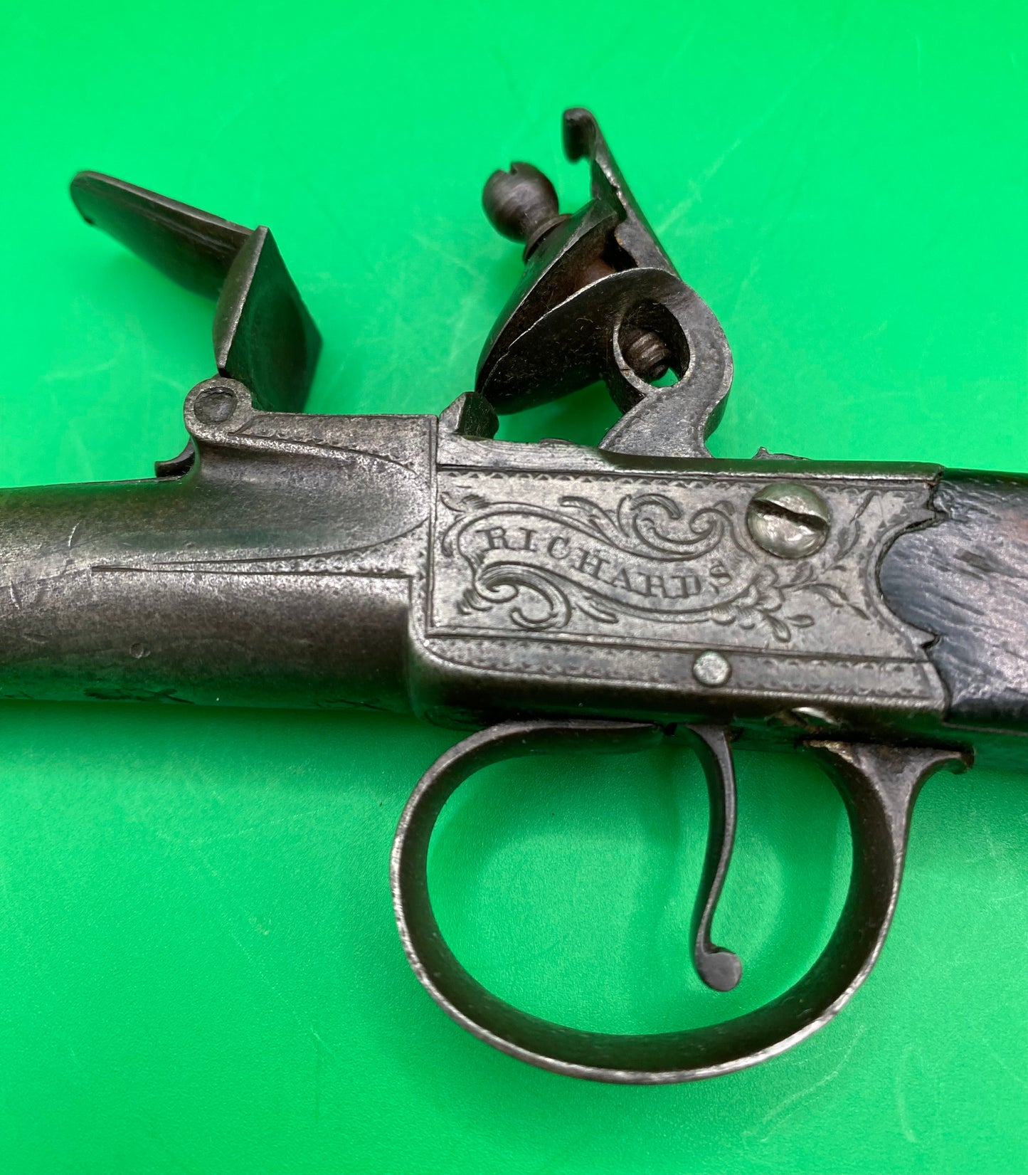 Queen Anne Style Boxlock Flintlock Pocket Pistol