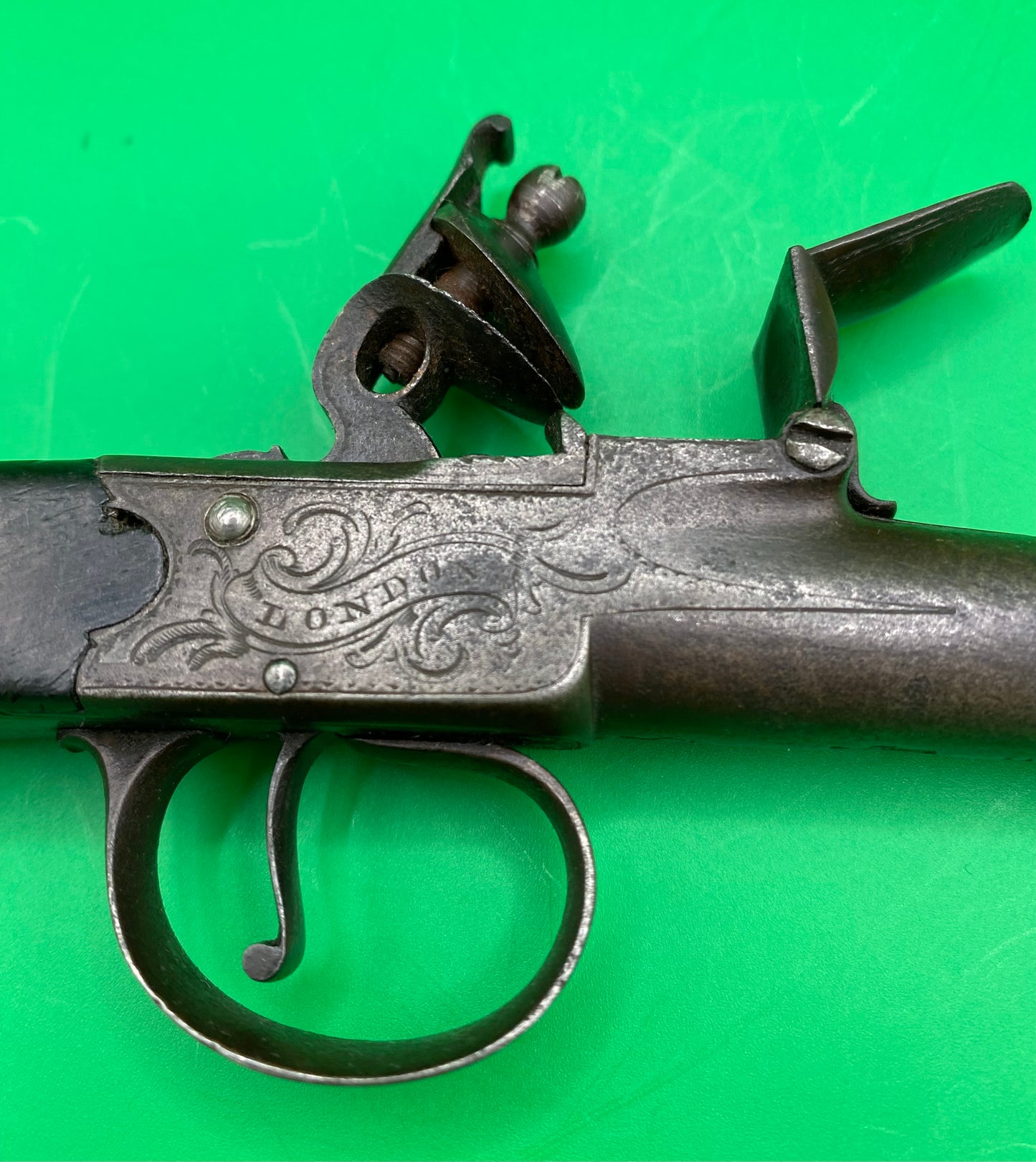 Queen Anne Style Boxlock Flintlock Pocket Pistol