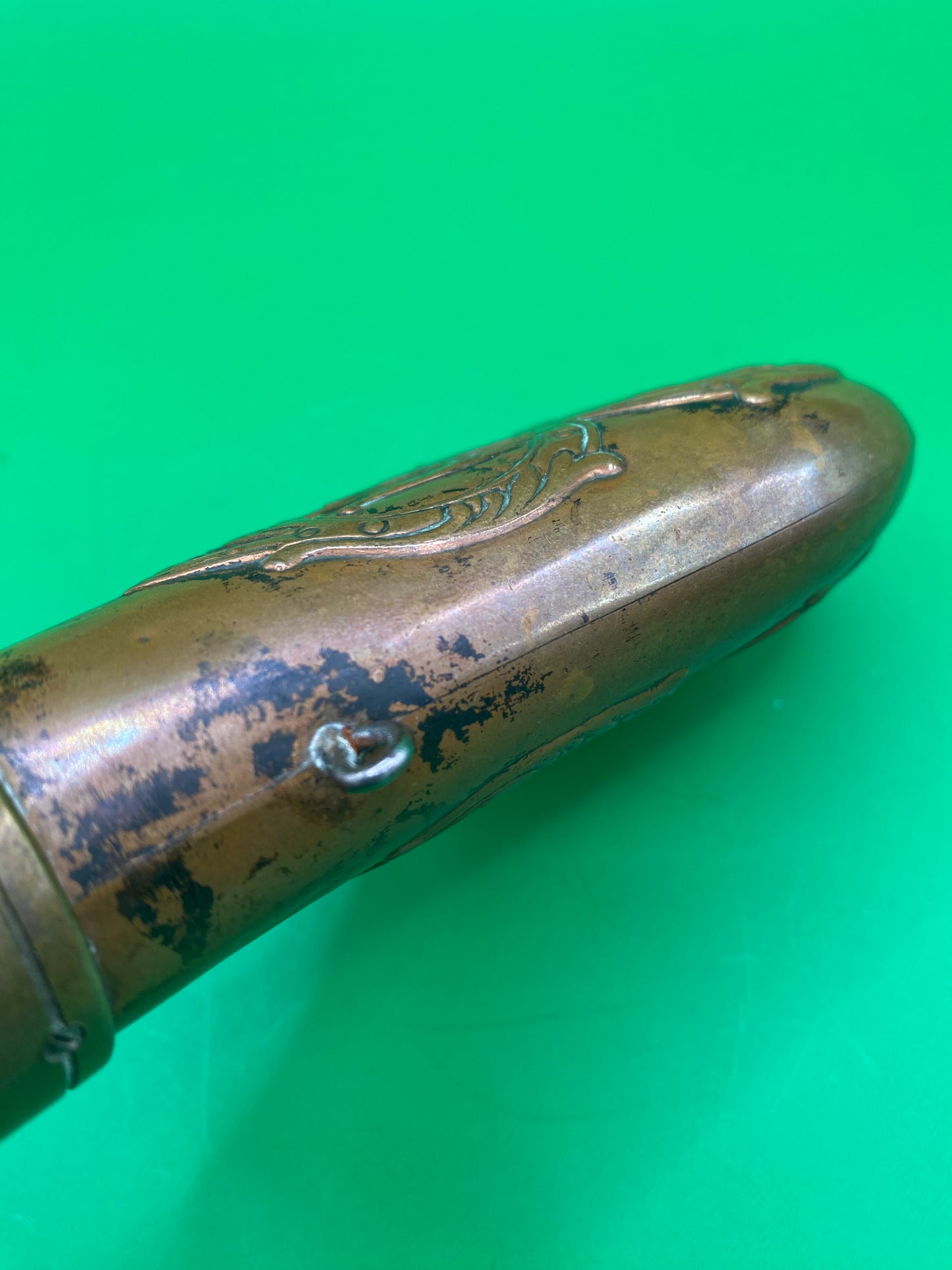 Medium Sized Pistol/Rifle Copper and Brass Powder Flask