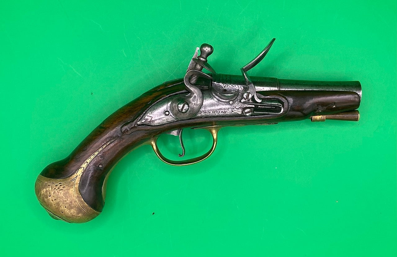 Pair of Flintlock Travelling Pistols by John Hosey