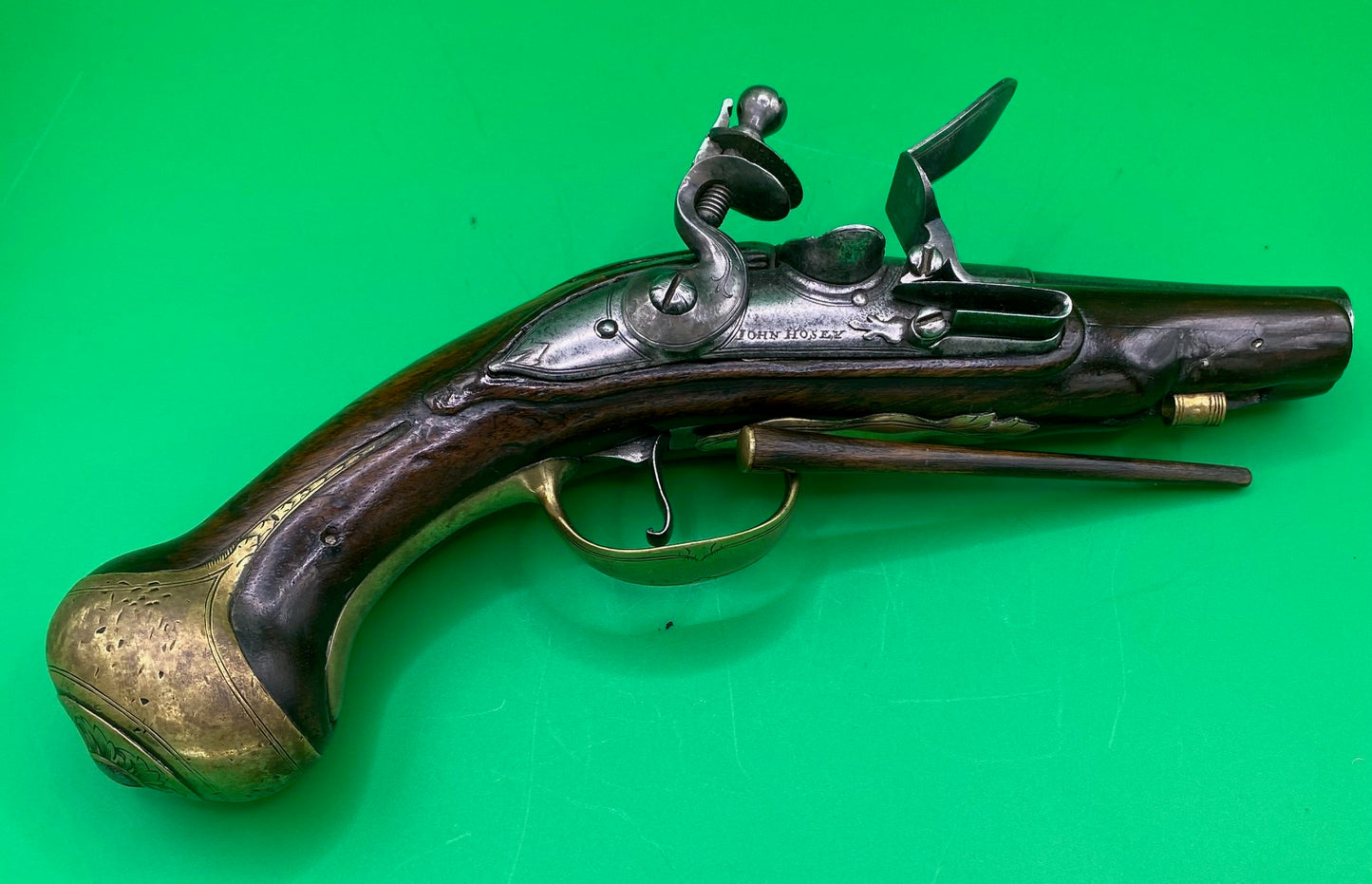 Pair of Flintlock Travelling Pistols by John Hosey