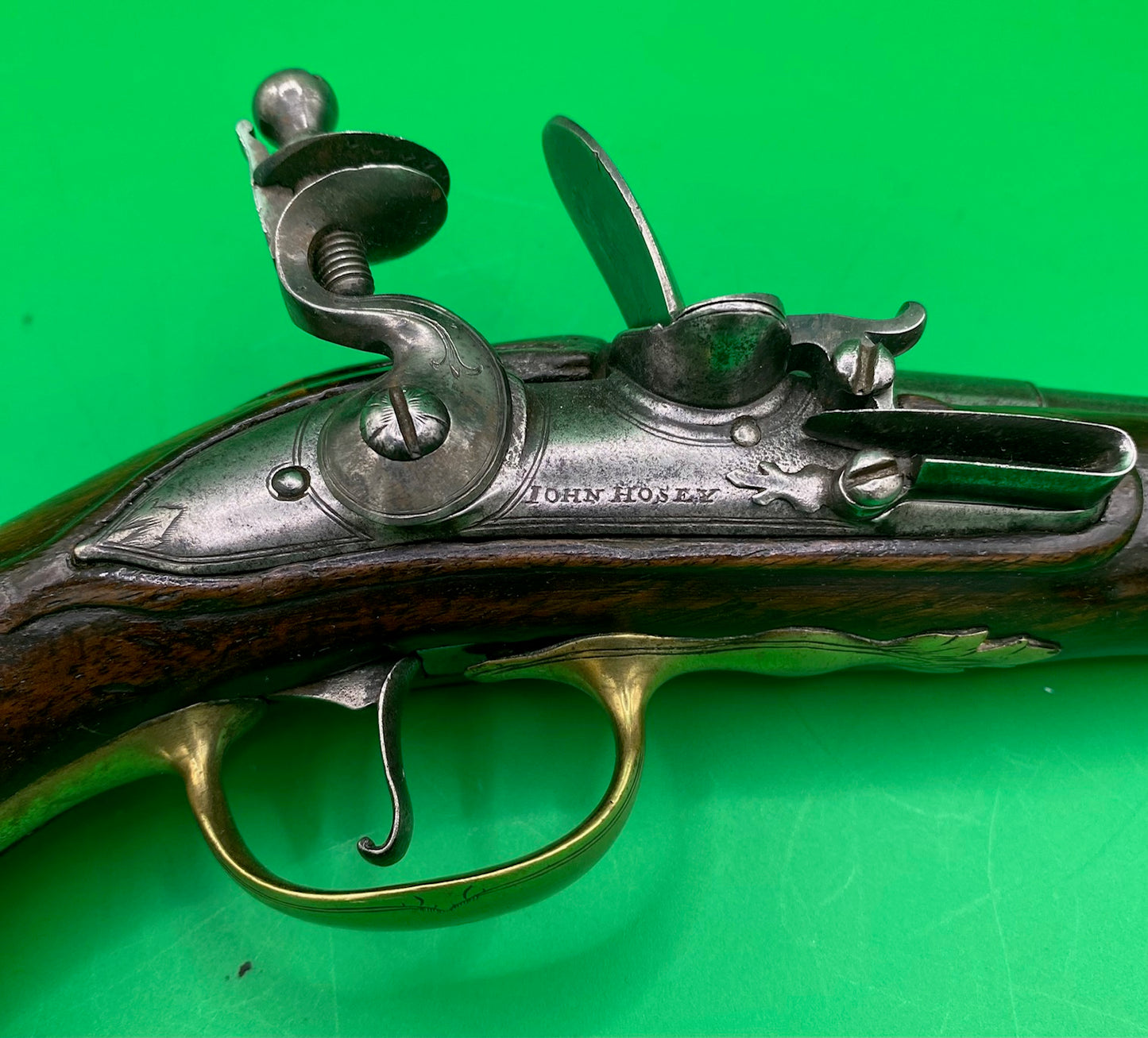 Pair of Flintlock Travelling Pistols by John Hosey