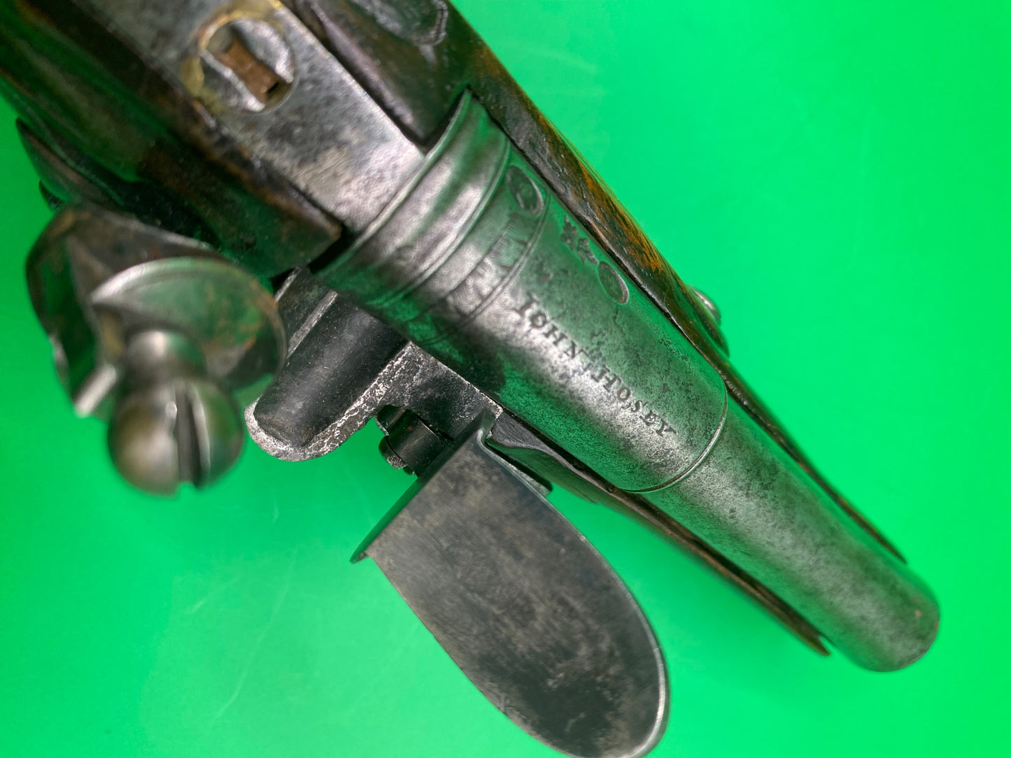 Pair of Flintlock Travelling Pistols by John Hosey