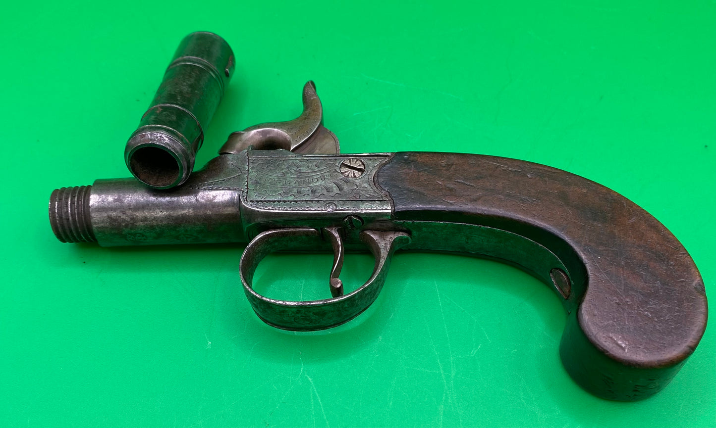 Queen Anne Style Pocket Pistol With Naval Connections