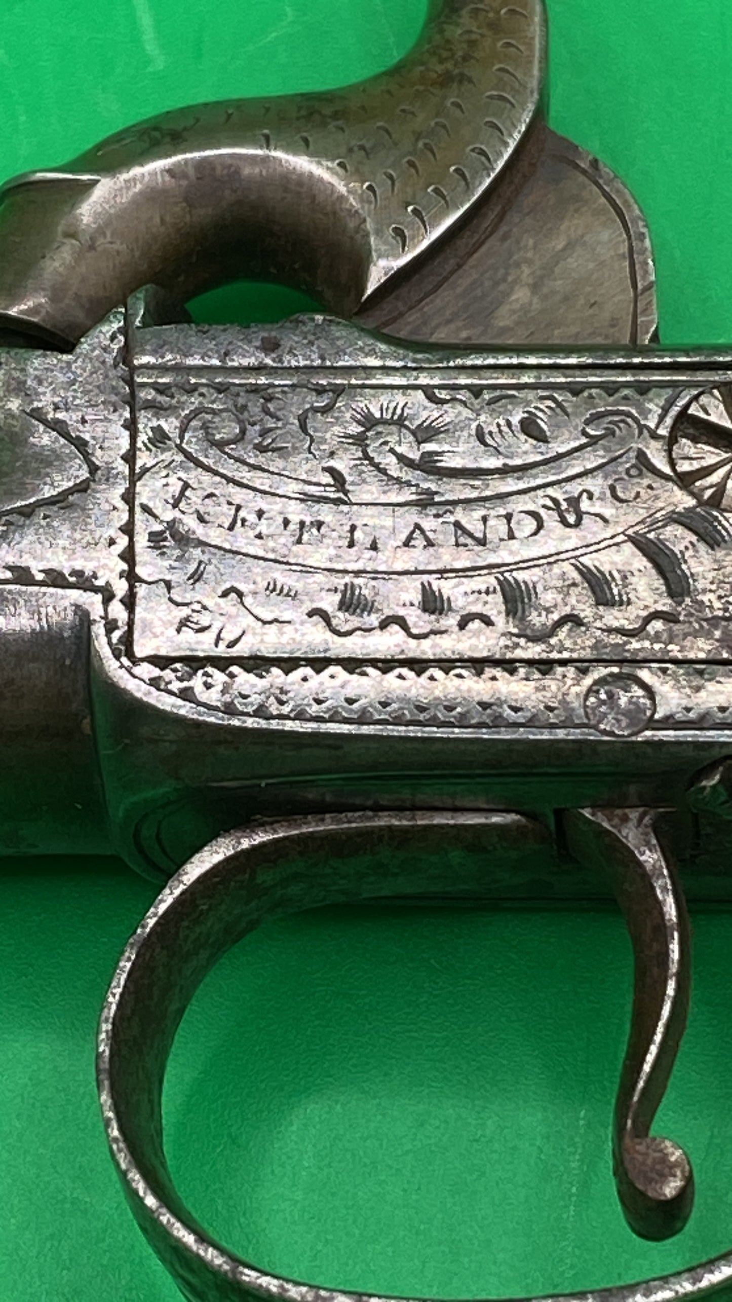 Queen Anne Style Pocket Pistol With Naval Connections