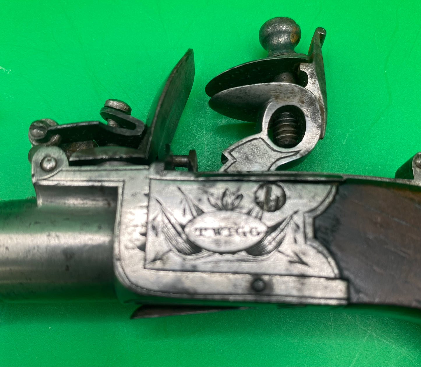 Flintlock Boxlock Pocket Pistol by Twigg of London