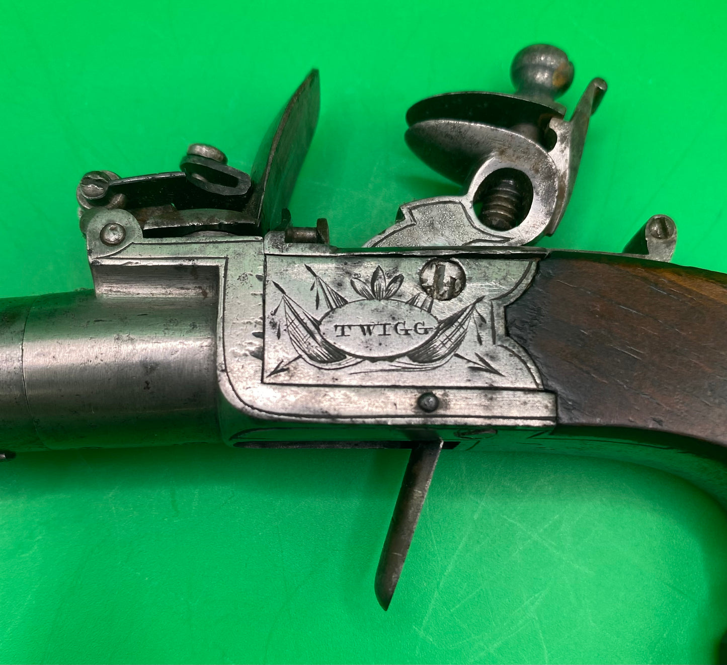 Flintlock Boxlock Pocket Pistol by Twigg of London