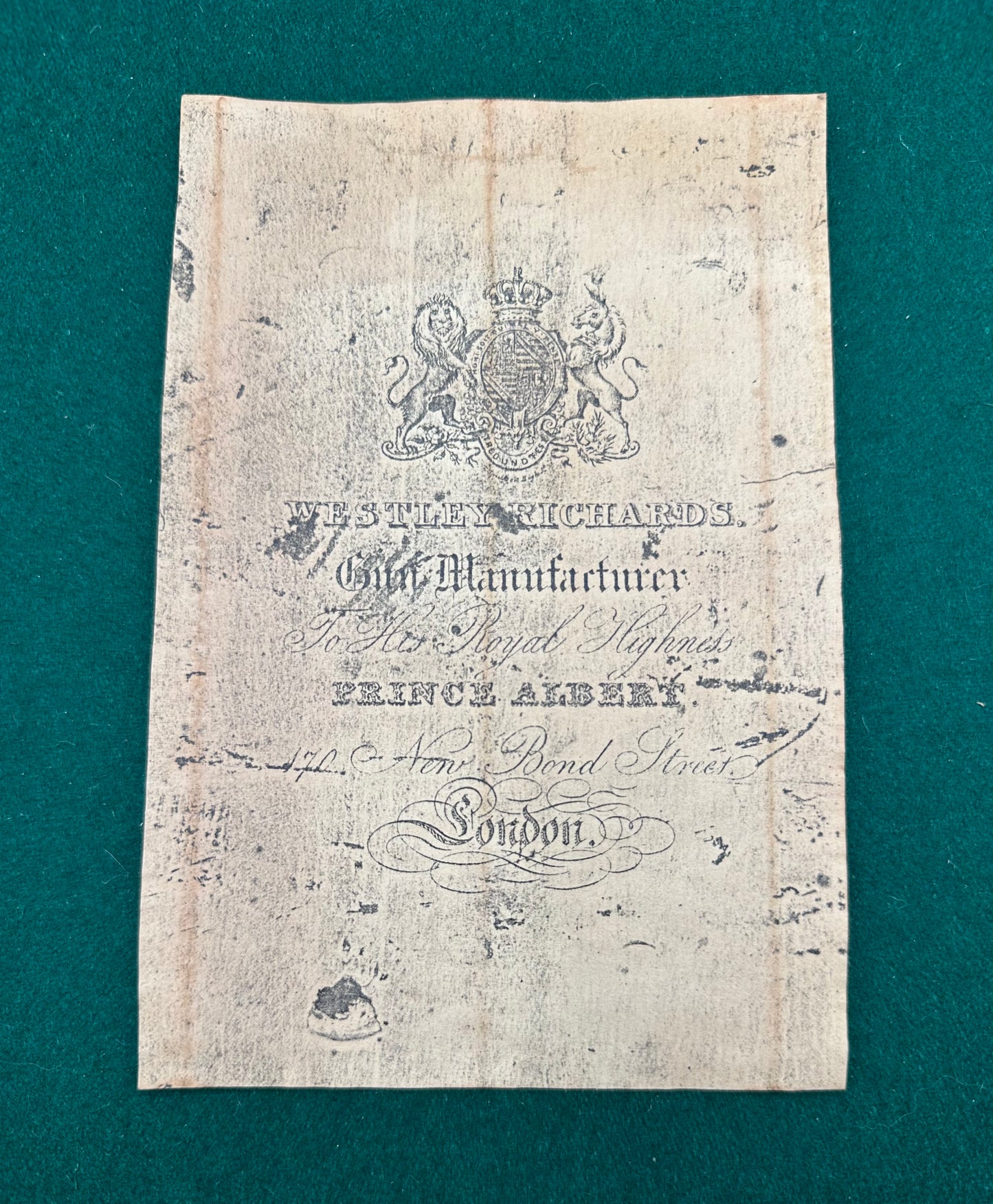 One 19th Century Plus One Copy Trade Label For Westley Richards