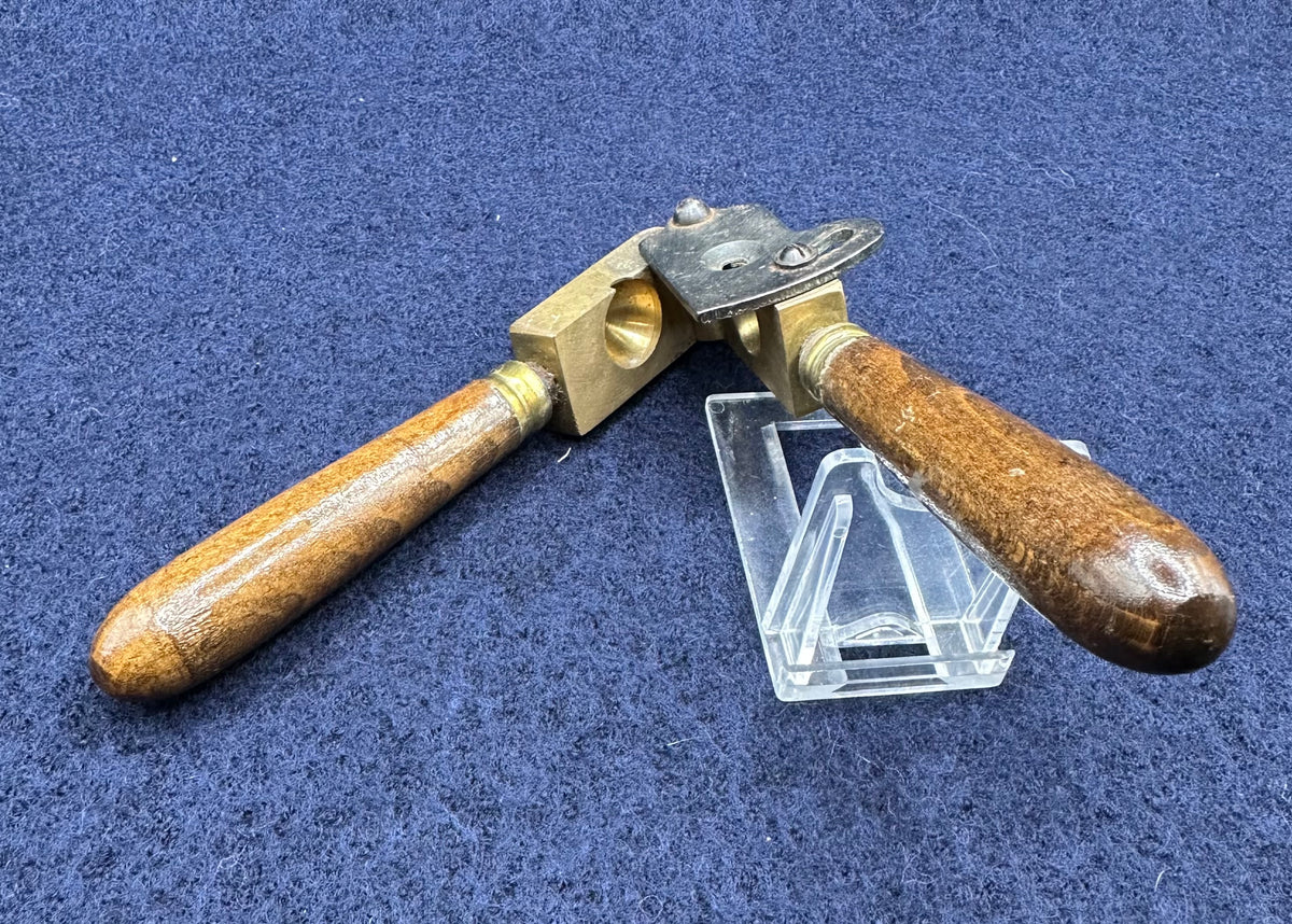 Wooden Handled Brass Bullet Mould 0.7" Calibre