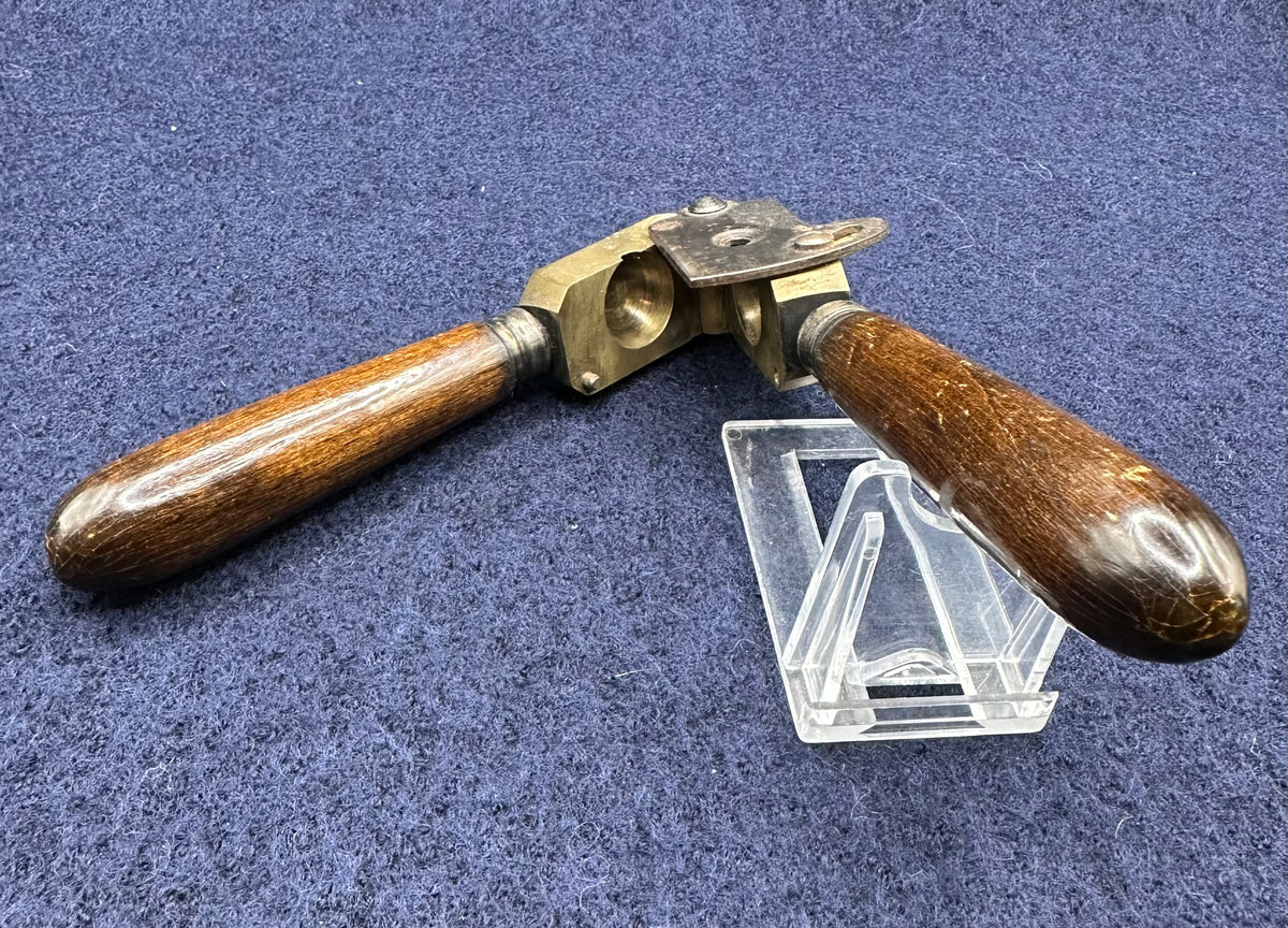Wooden Handled Brass Bullet Mould 0.75" Calibre