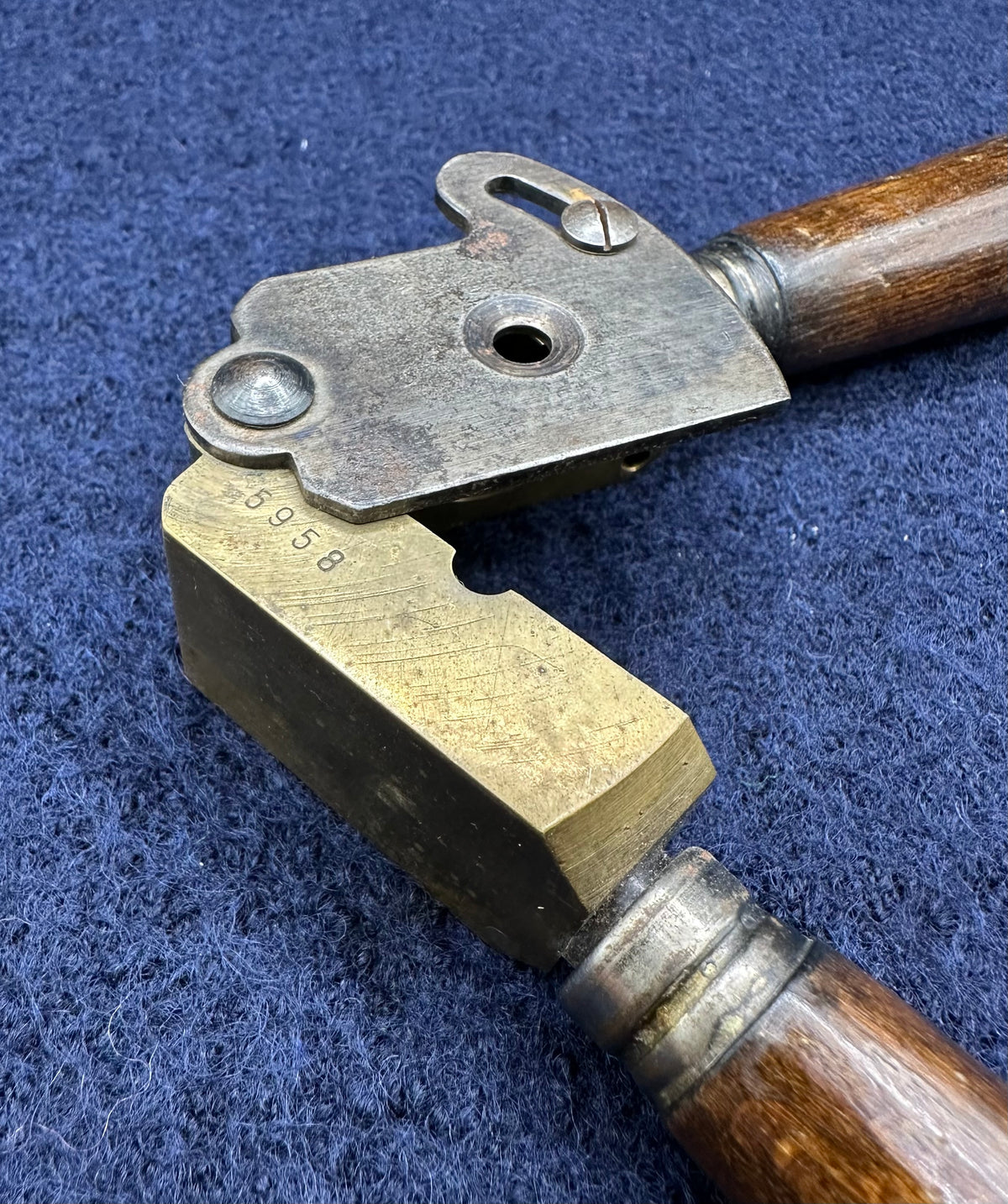 Wooden Handled Brass Bullet Mould 0.75" Calibre